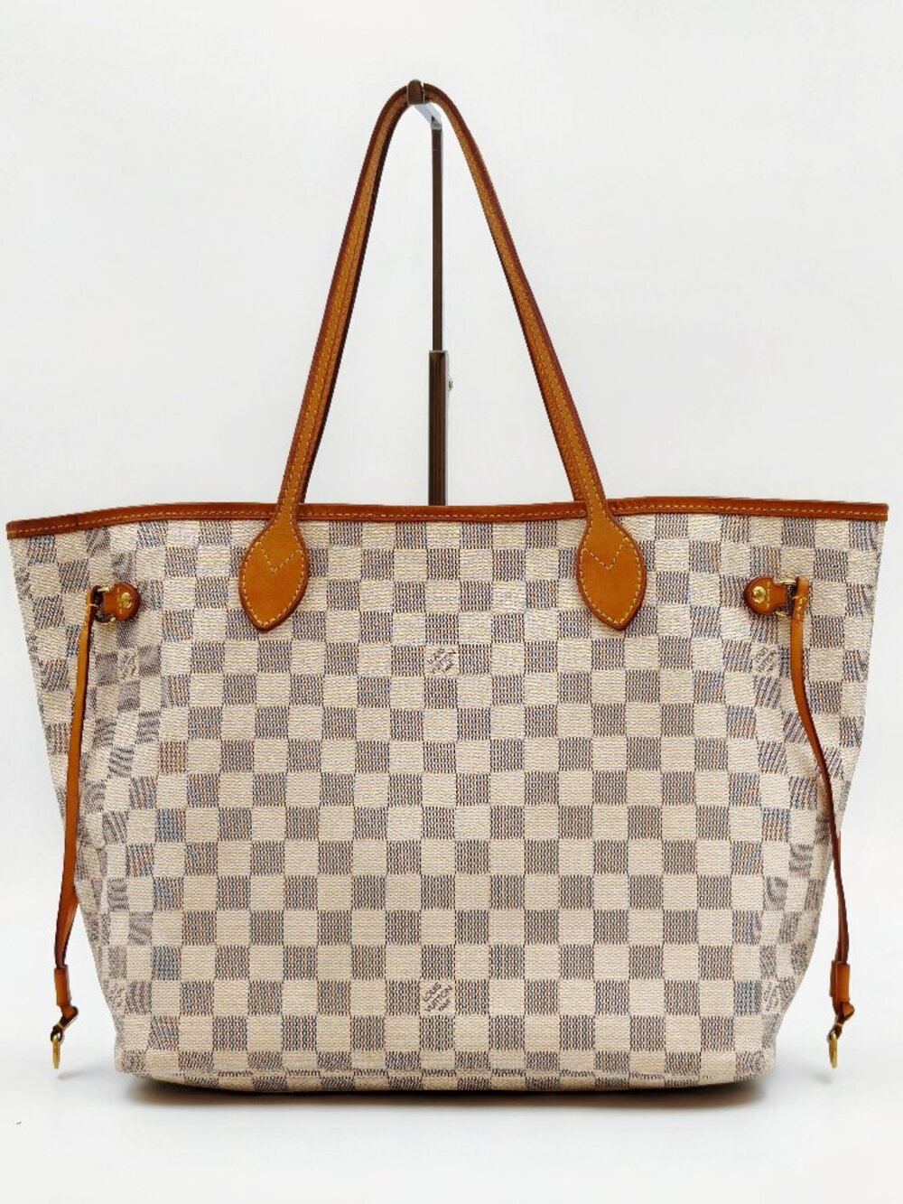 Louis Vuitton Neverfull GM Damier Azur Canvas Tote Shoulder Bag